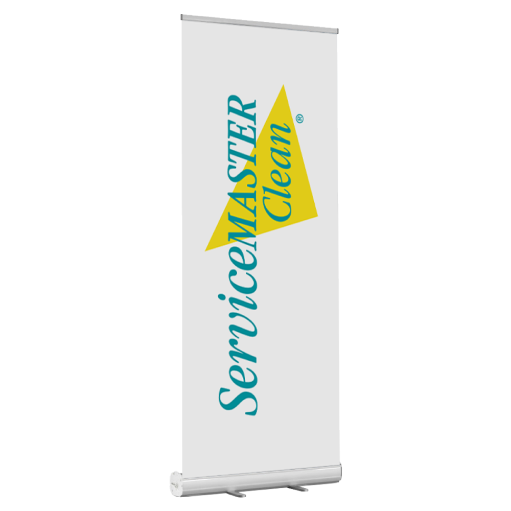 Clean Banner Stand - Full Color Logo on White Background