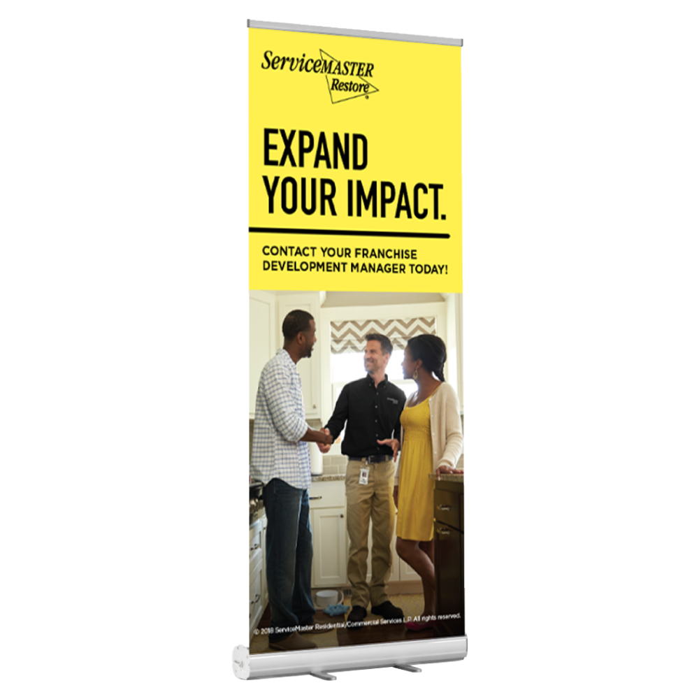 Restore Banner Stand - "Expand Your Impact - Franchise Development"