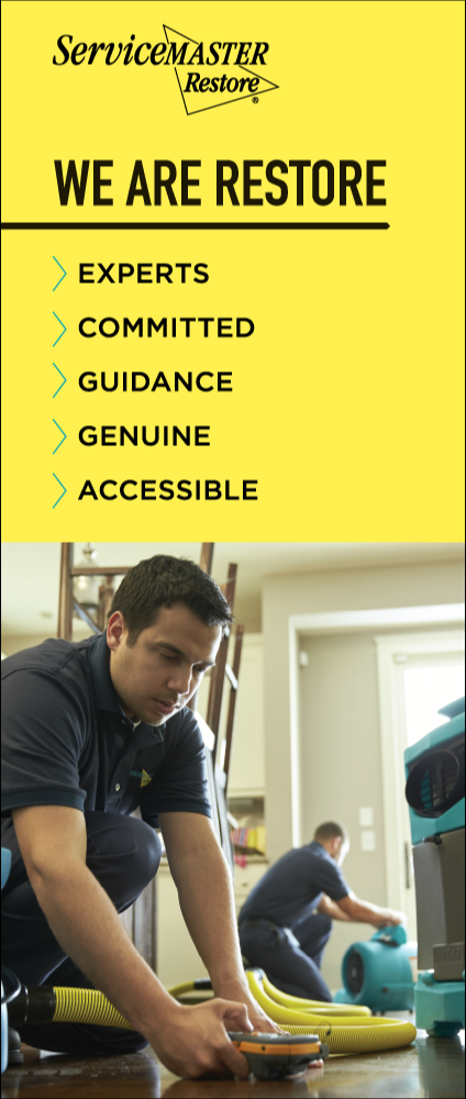Restore Banner Stand - "We Are Restore" Yellow Version