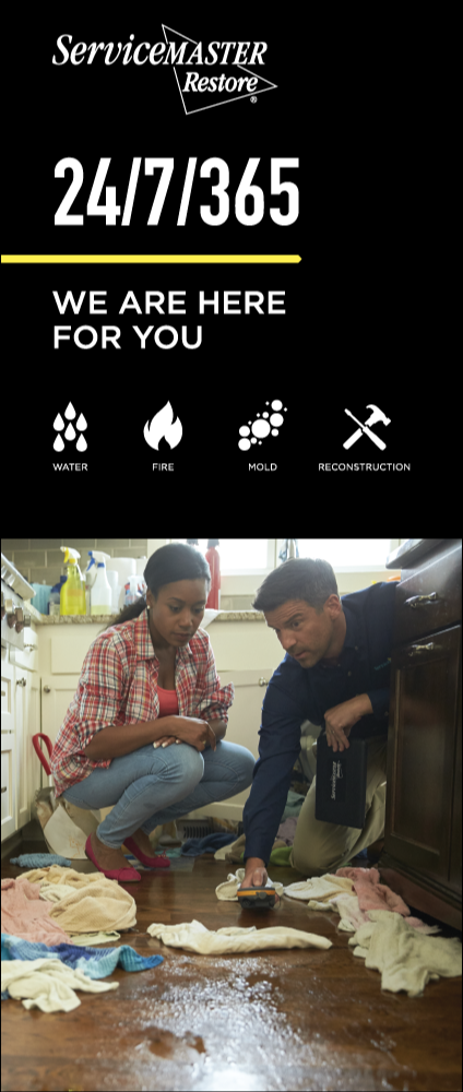 Restore Banner Stand - "24/7/365 - We Are Here For You"