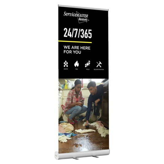 Restore Banner Stand - "24/7/365 - We Are Here for You"