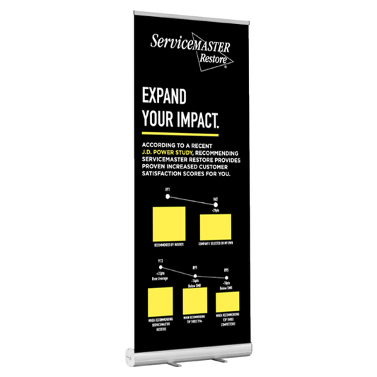 Restore Banner Stand - "Expand Your Impact - J.D. Power Study"