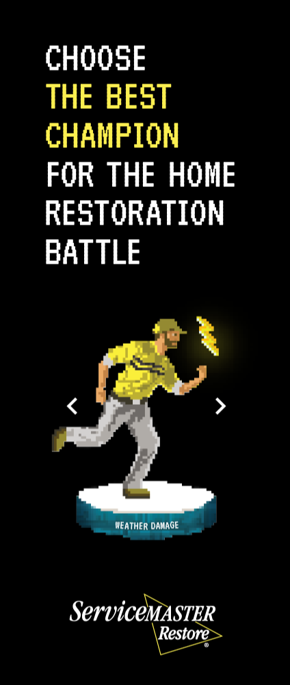 Restore Retro Banner Stand - "Choose The Best Champion"