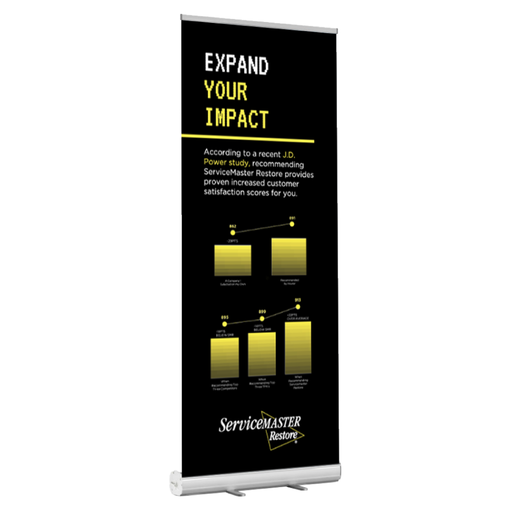 Restore Banner Stand - "Expand Your Impact - J.D. Power Study" Retro Version