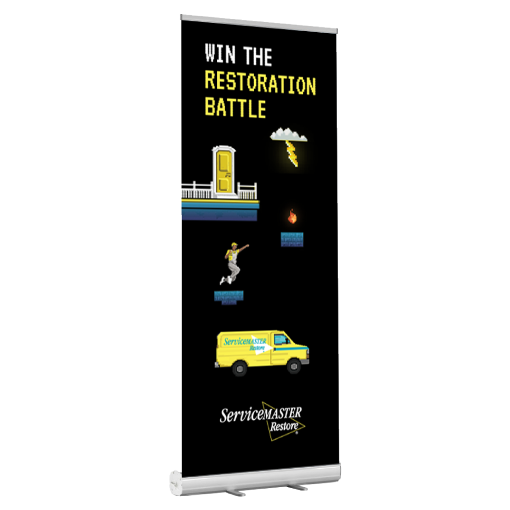 Restore Banner Stand - "Win the Restoration Battle"