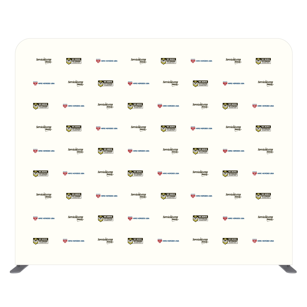 Restore 10ft Tube Display - Restore & "We Serve Veterans" Step and Repeat