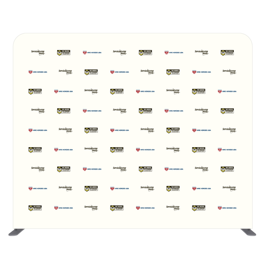 Restore 10ft Tube Display - Restore & "We Serve Veterans" Step and Repeat