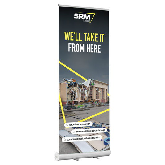 SRM Banner Stand - "We'll Take It From Here"