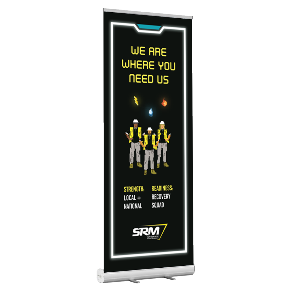 SRM Banner Stand - "We Are Where You Need Us"
